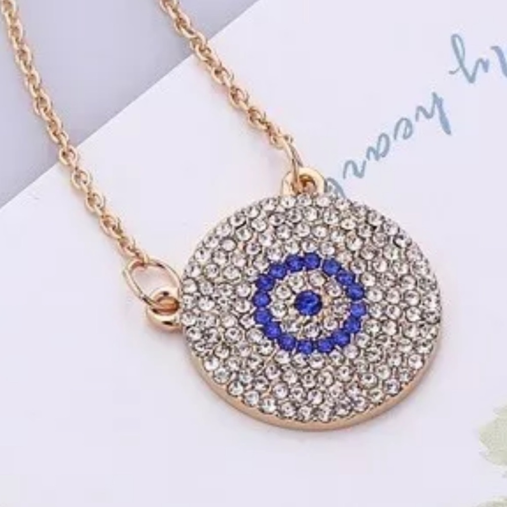 New Evil eye necklace bling good luck protection - Picture 2 of 6